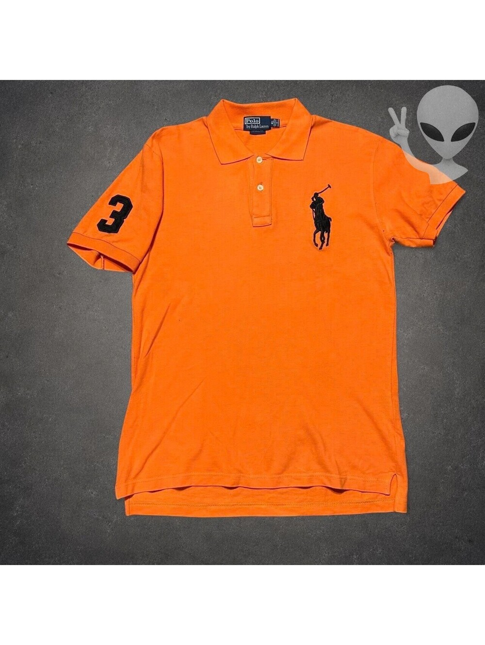 Polo Ralph Lauren Big Pony Polo Shirt Men XL Orange Classic Fit Short Sleeve 3